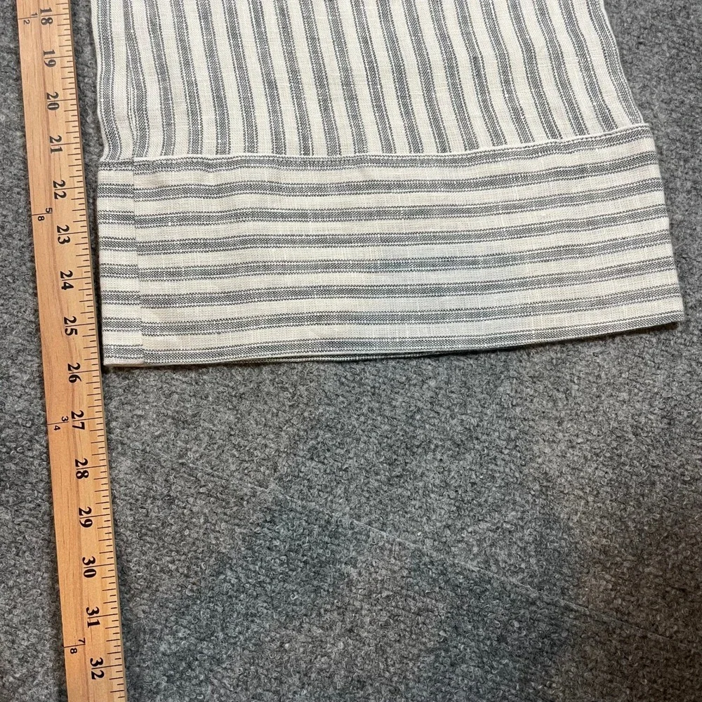 Reformation Wide Leg Linen Pant Fernando Women Small Petite Blue White Stripe